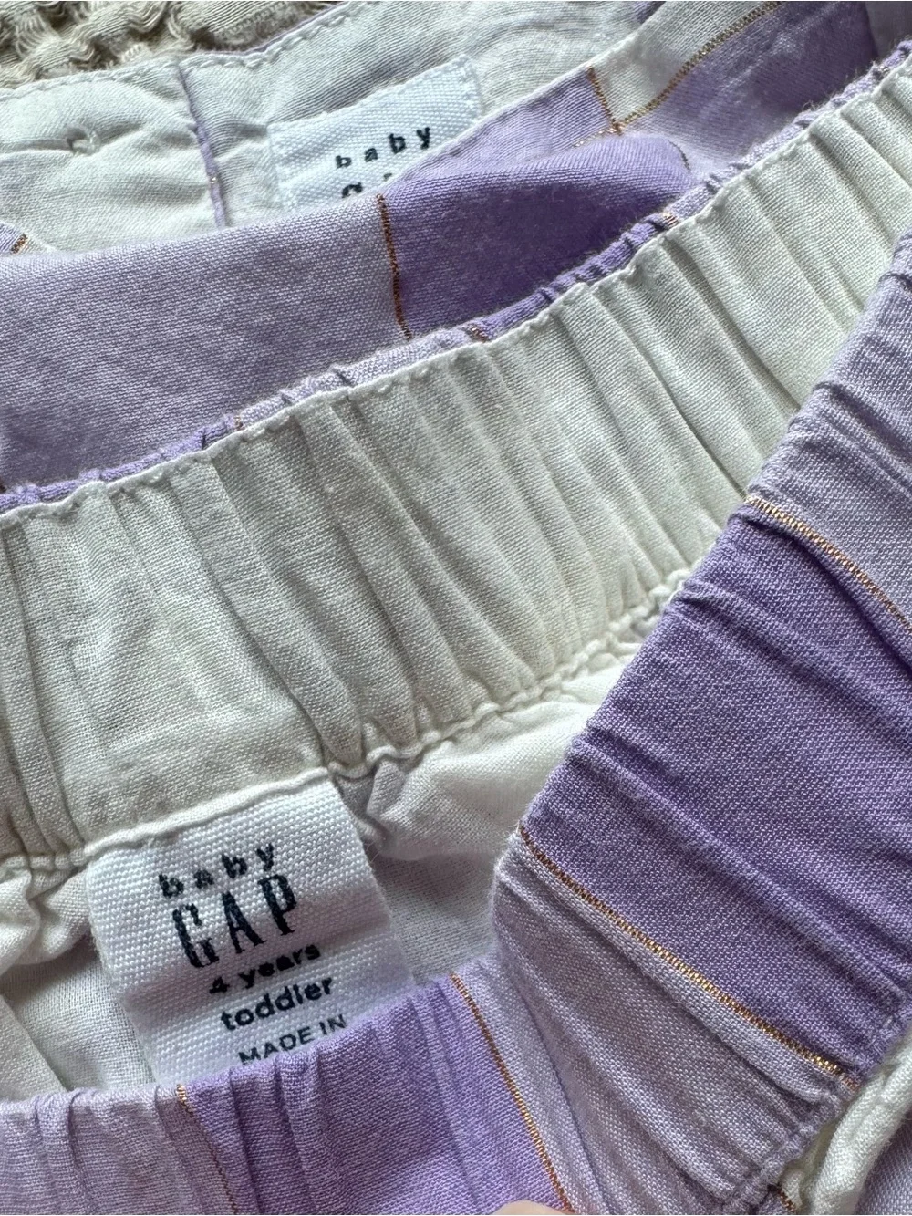 GAP Lavender and White Checkered Matching Set